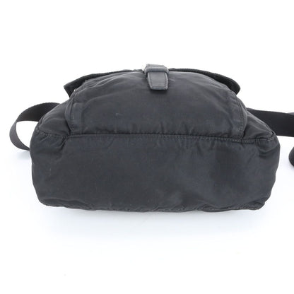 Prada Tessuto Nylon Triangle Logo Leather Shoulder Bag Crossbody Messenger Tote — view 4