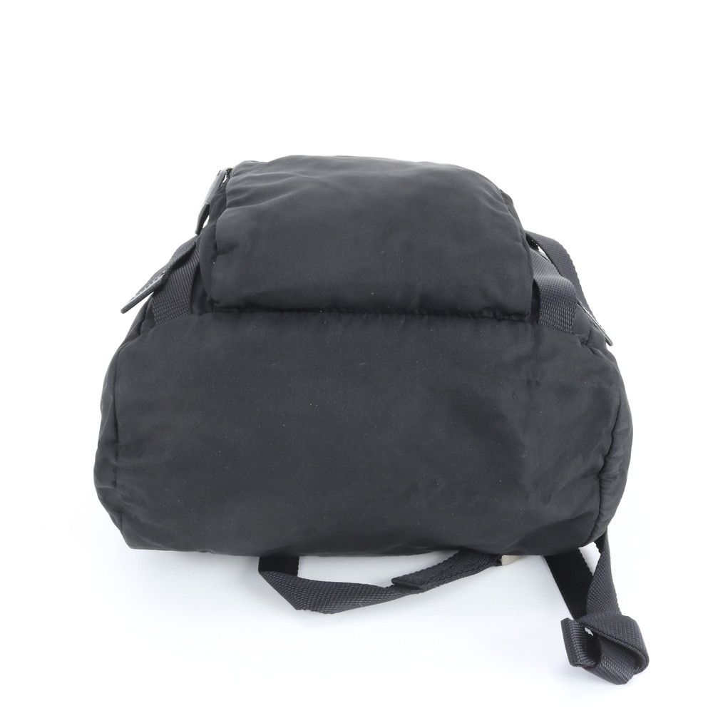Prada Tessuto Nylon Triangle Logo Leather Backpack Shoulder — view 5
