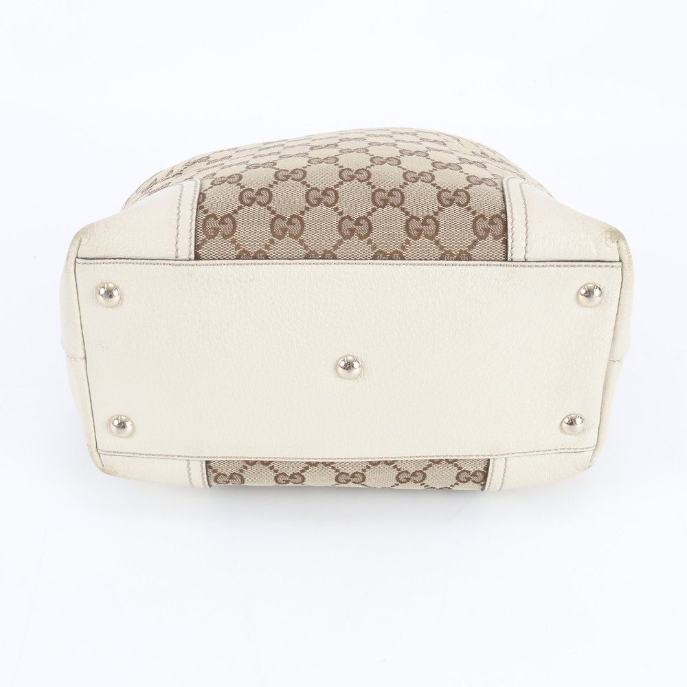 Gucci GG Canvas Sherry Prince Leather Tote Shoulder Hand Mbe — view 5