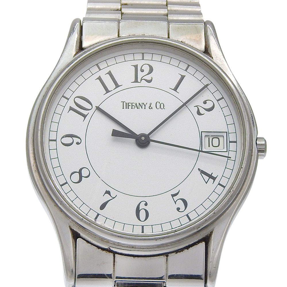 Tiffany & Co Classic Stainless Steel Quartz Analog Display White Dial Watch