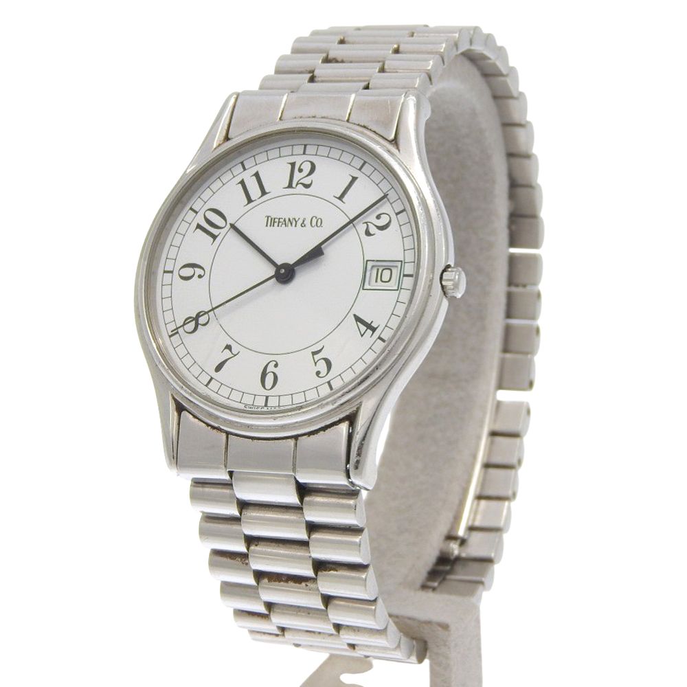 Tiffany & Co Classic Stainless Steel Quartz Analog Display White Dial Watch — view 2