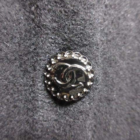 Chanel Coco Button Knit Cardigan 34 Black Wool Silk — view 5