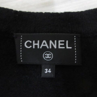 Chanel Coco Button Knit Cardigan 34 Black Wool Silk — view 4