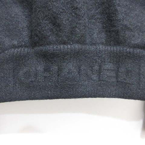 Chanel Coco Button Knit Cardigan 34 Black Wool Silk — view 6
