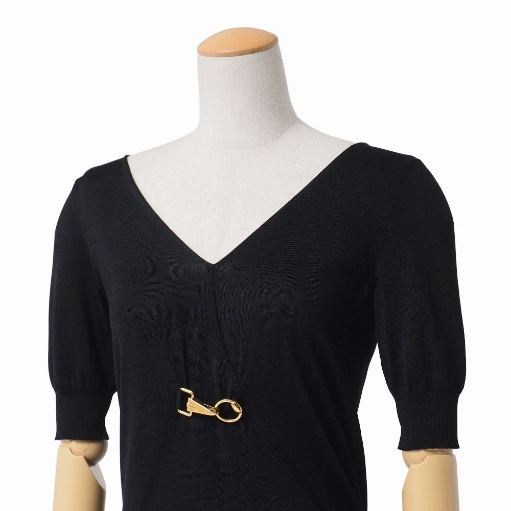 Gucci Sweater M Short Sleeve Rayon Neck Decoration — view 3