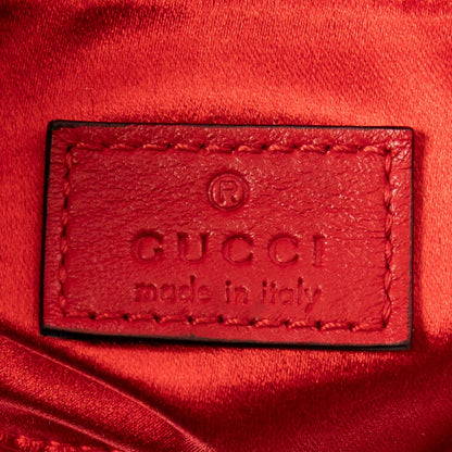 Gucci Horsebit Chain Red Matelasse Wave Leather Messenger Bag — view 8