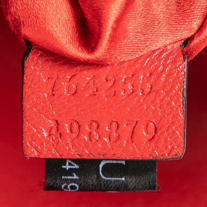 Gucci Horsebit Chain Red Matelasse Wave Leather Messenger Bag — view 9