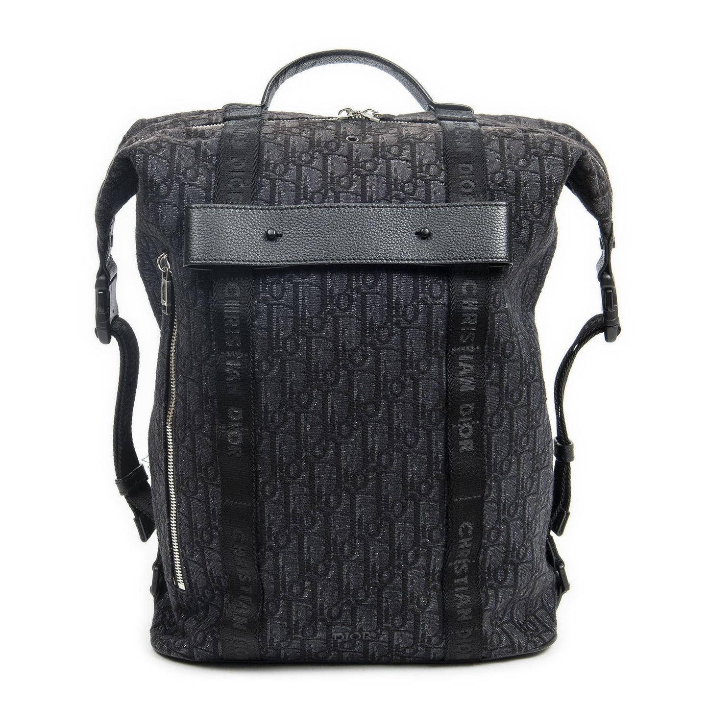 Dior Safari Backpack Black Oblique Peacock Canvas