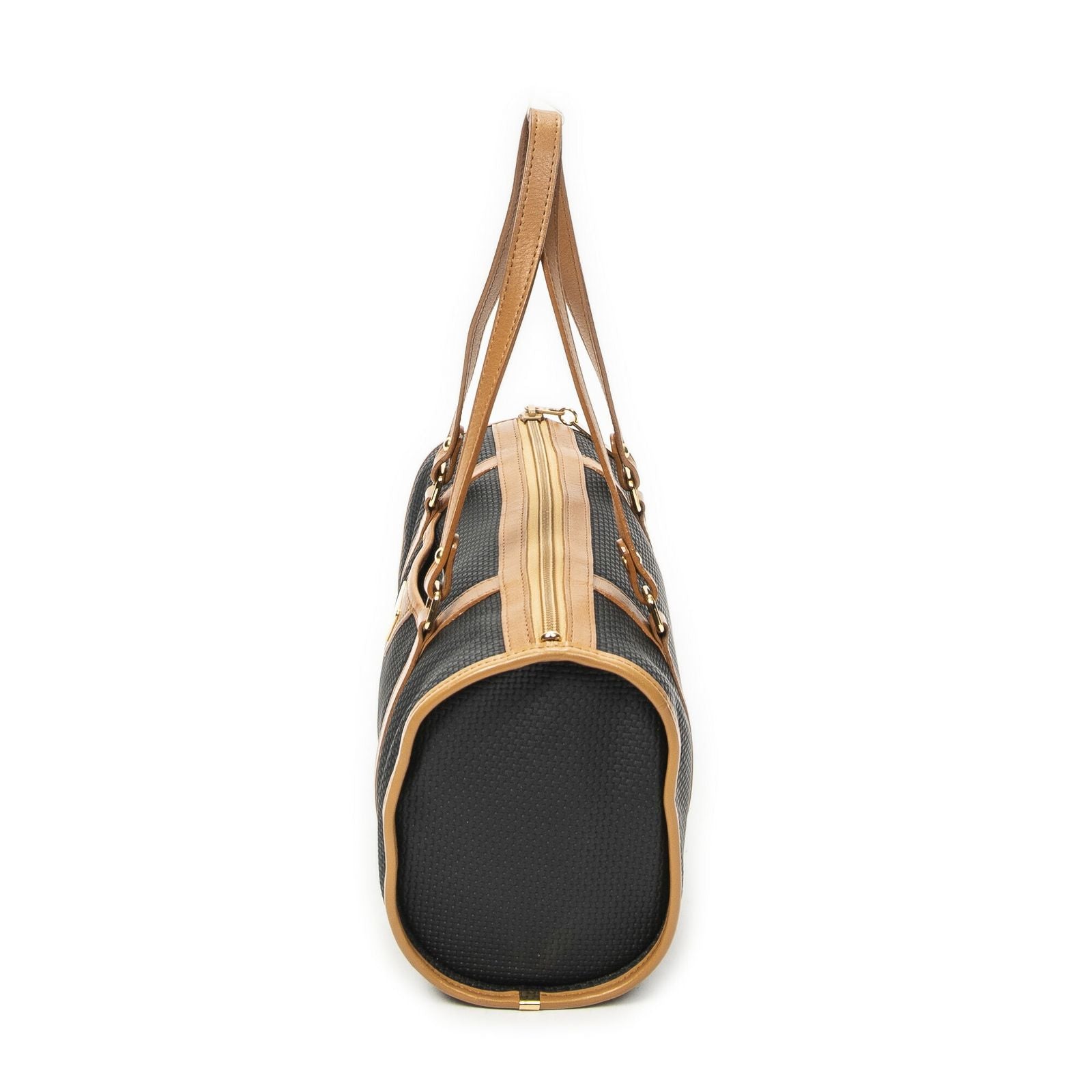 Saint Laurent Yves Vintage Barrel Bag Black Brown Van Gogh Canvas — view 3