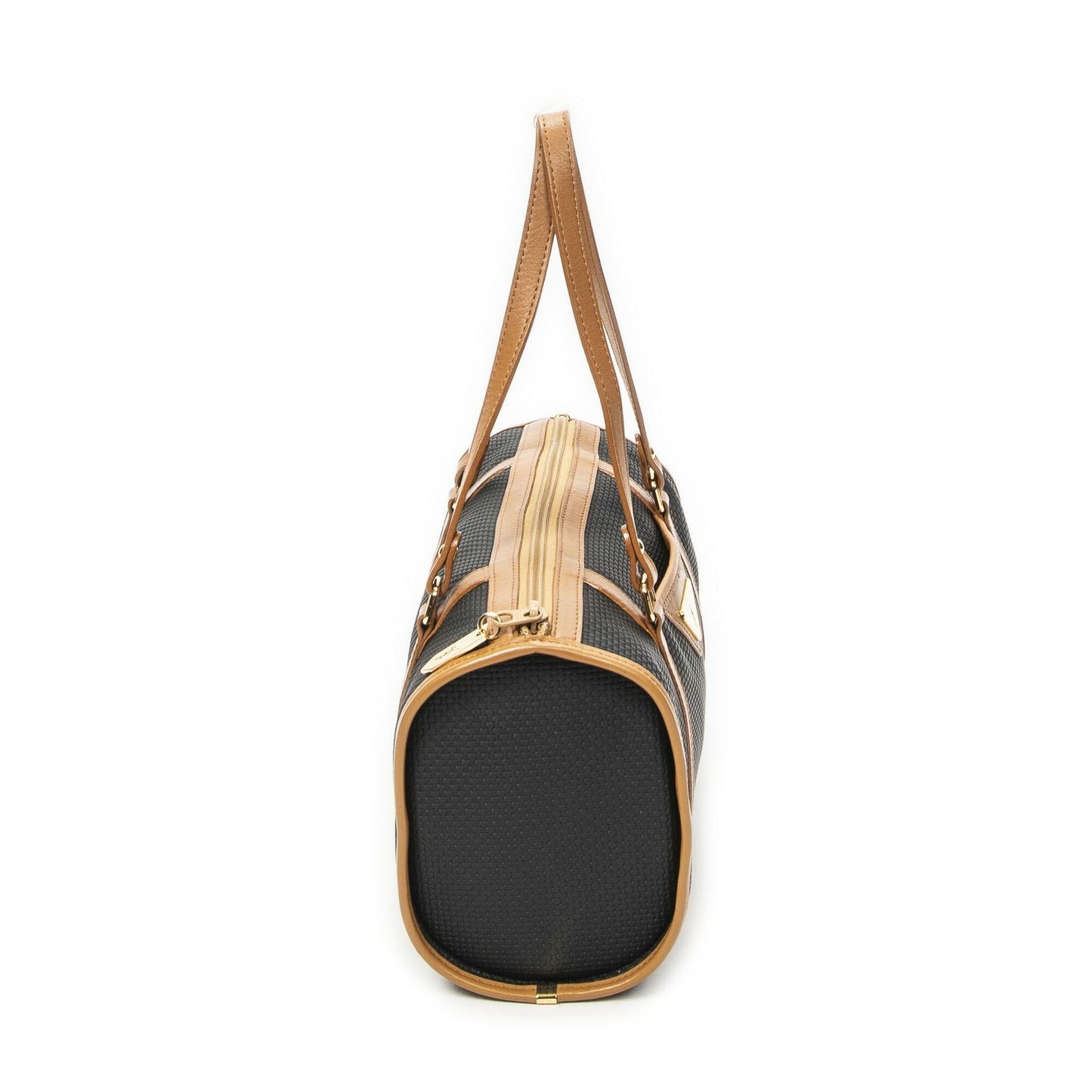 Saint Laurent Yves Vintage Barrel Bag Black Brown Van Gogh Canvas — view 4