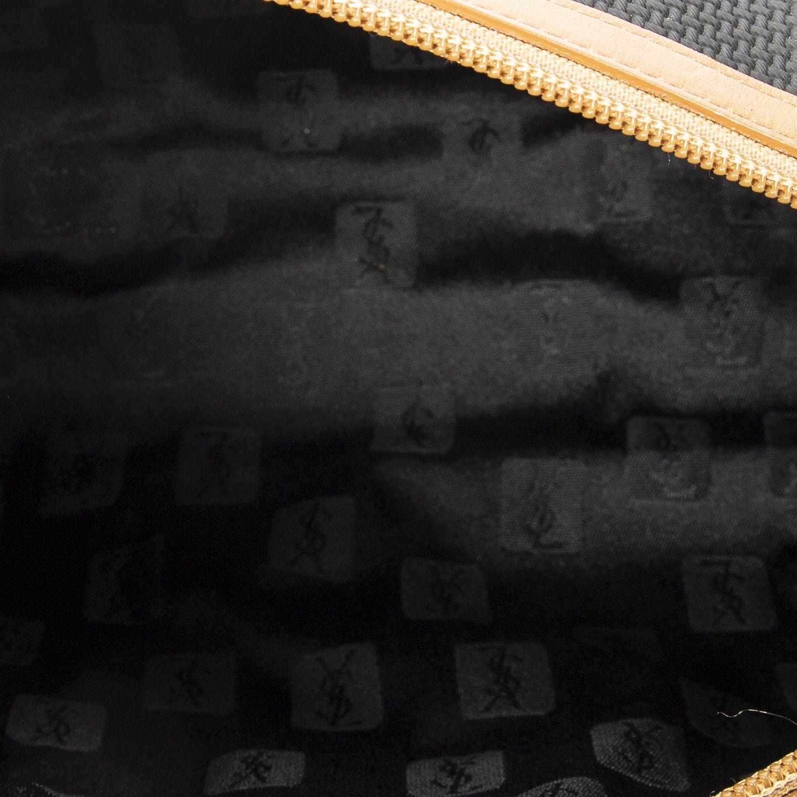 Saint Laurent Yves Vintage Barrel Bag Black Brown Van Gogh Canvas — view 9