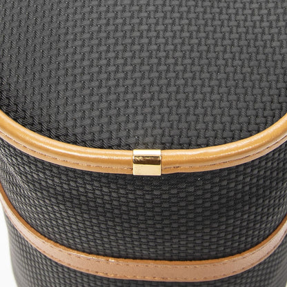 Saint Laurent Yves Vintage Barrel Bag Black Brown Van Gogh Canvas — view 8