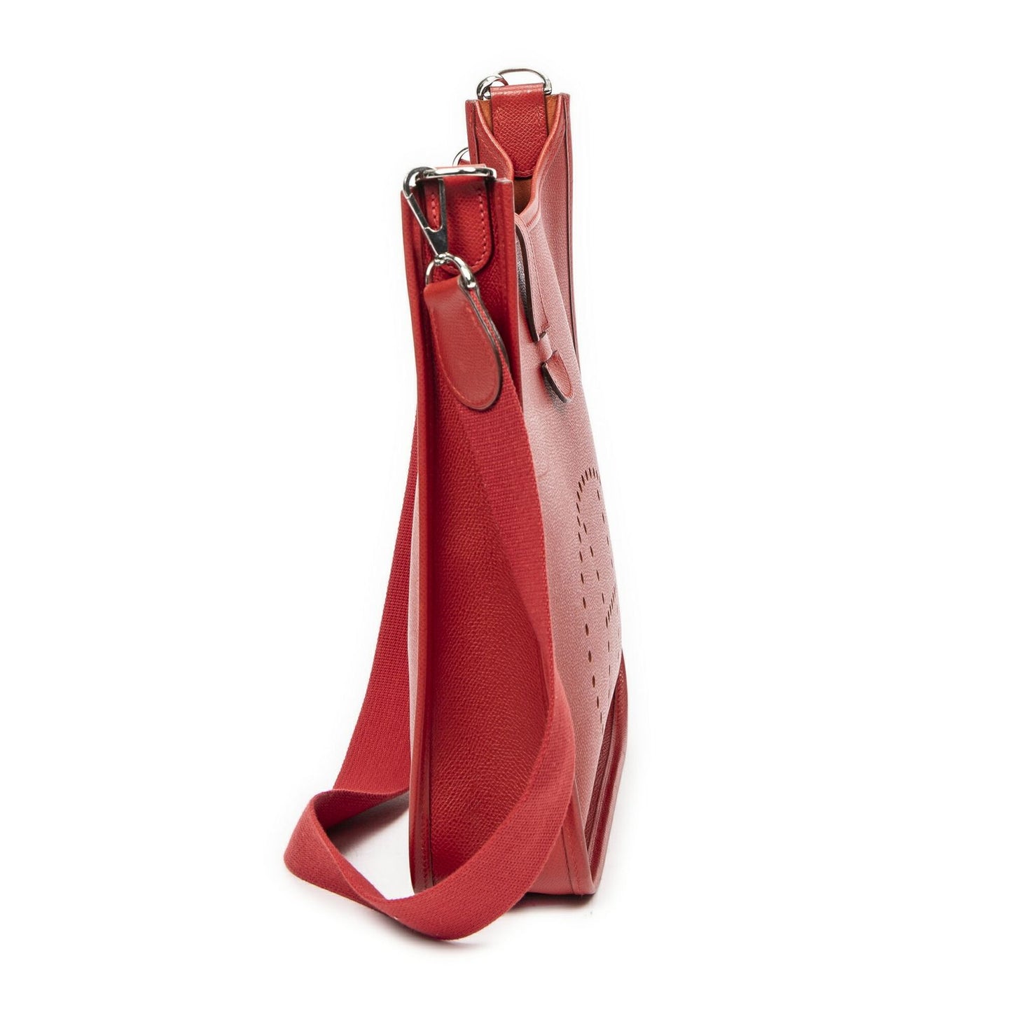 Hermes Evelyne I Rouge Epsom Leather Messenger Bag — view 4