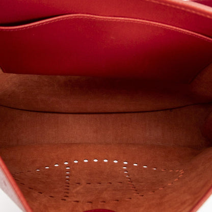 Hermes Evelyne I Rouge Epsom Leather Messenger Bag — view 9
