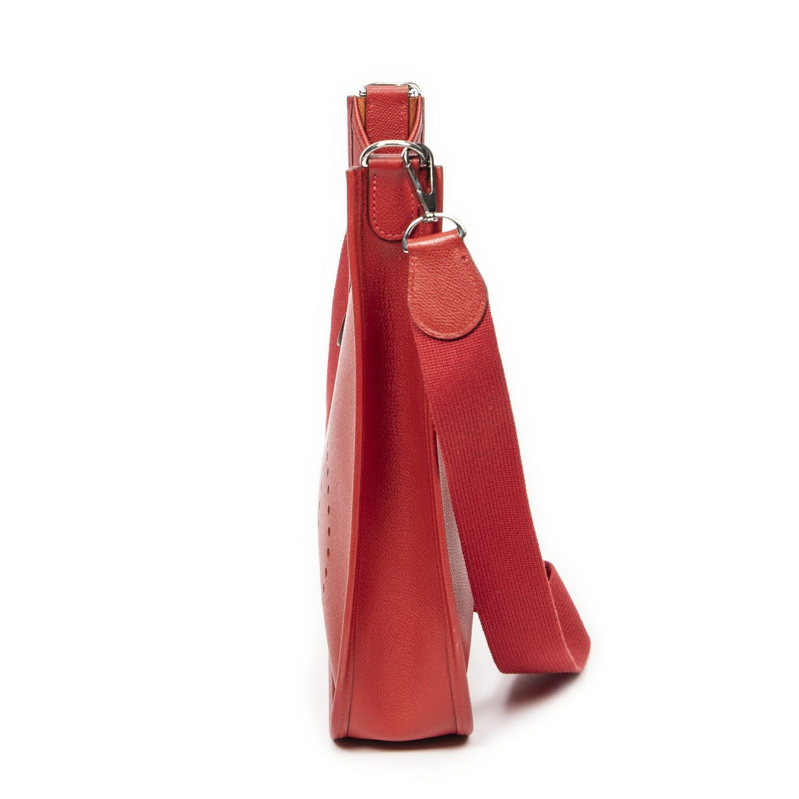 Hermes Evelyne I Rouge Epsom Leather Messenger Bag — view 3