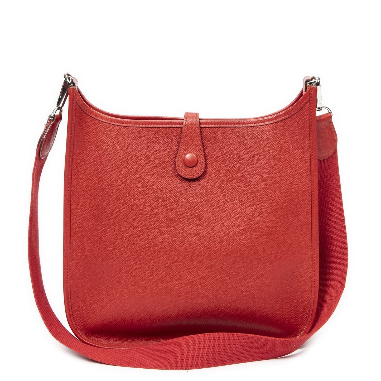 Hermes Evelyne I Rouge Epsom Leather Messenger Bag — view 5