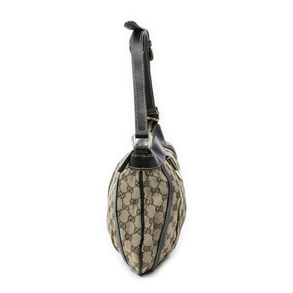 Gucci Abbey Shoulder Bag Beige Dark Brown GG Canvas — view 4