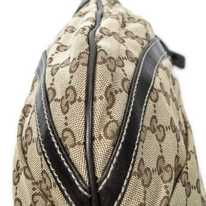 Gucci Abbey Shoulder Bag Beige Dark Brown GG Canvas — view 8