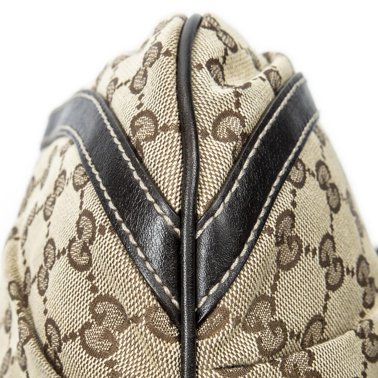 Gucci Abbey Shoulder Bag Beige Dark Brown GG Canvas — view 7