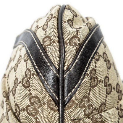Gucci Abbey Shoulder Bag Beige Dark Brown GG Canvas — view 7