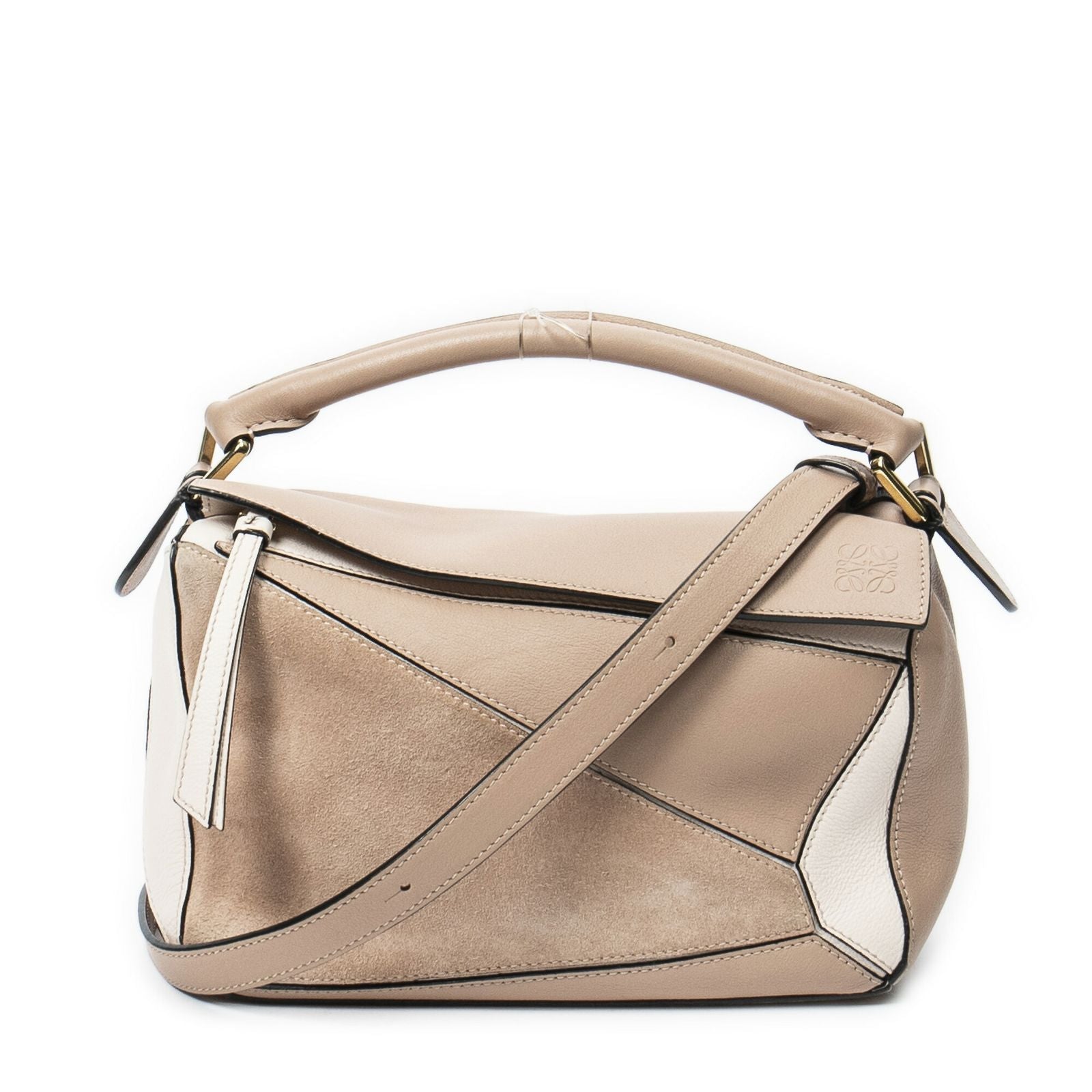 Loewe Mini Puzzle Bag Beige Calfskin Leather