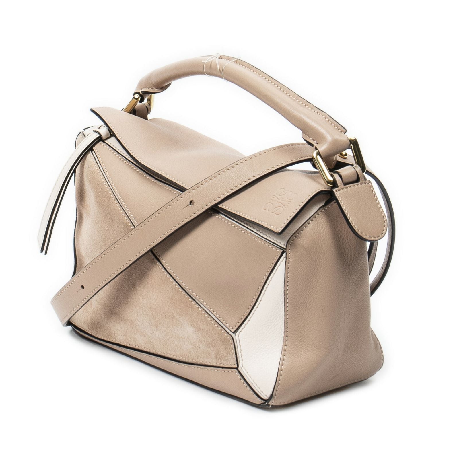 Loewe Mini Puzzle Bag Beige Calfskin Leather — view 2
