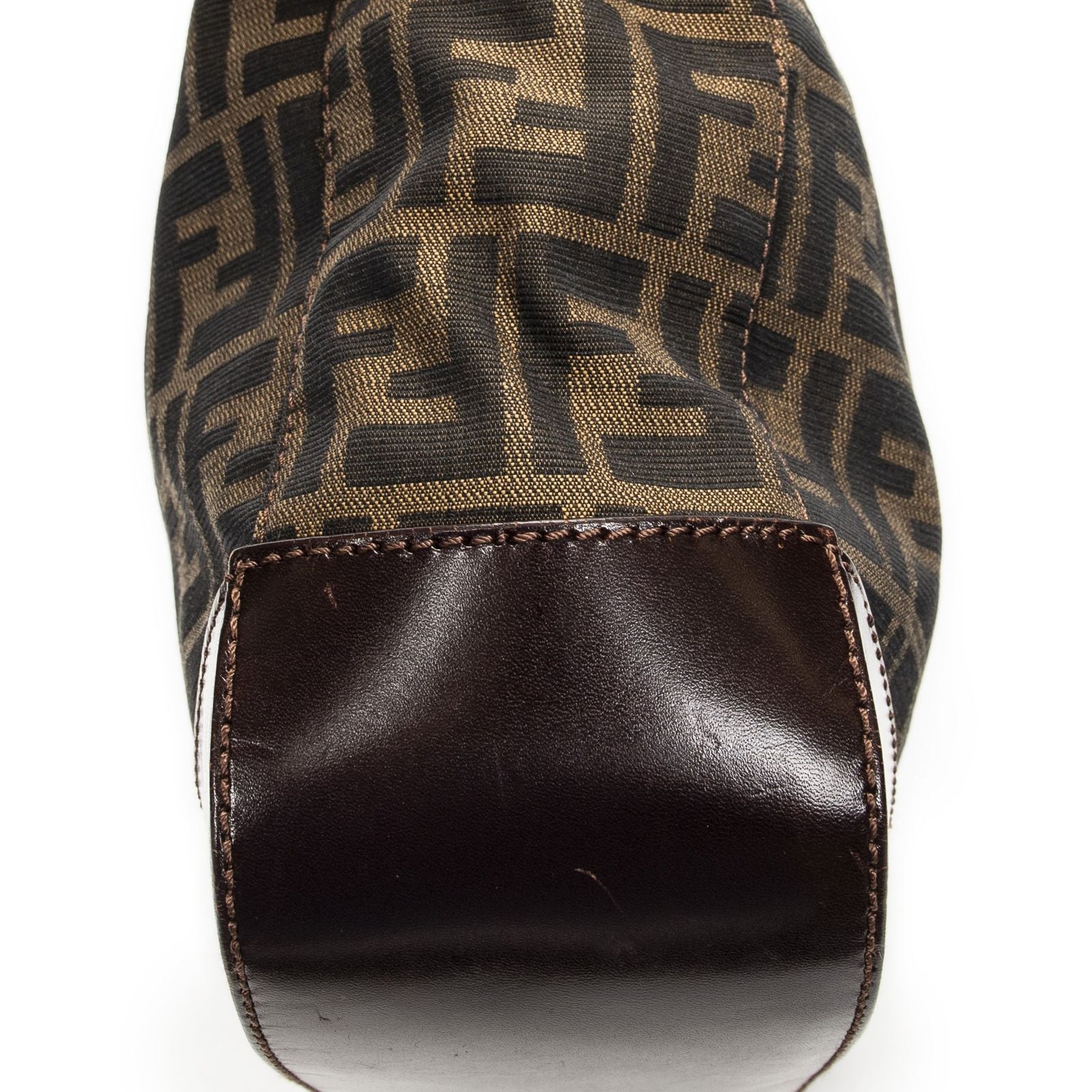 Fendi Radio Pun Tote Brown Zucca Canvas — view 8