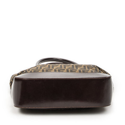 Fendi Radio Pun Tote Brown Zucca Canvas — view 6