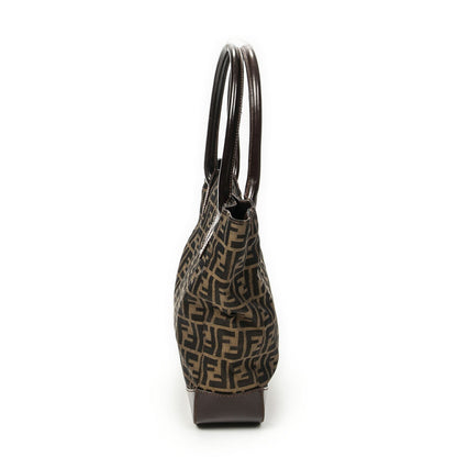 Fendi Radio Pun Tote Brown Zucca Canvas — view 4