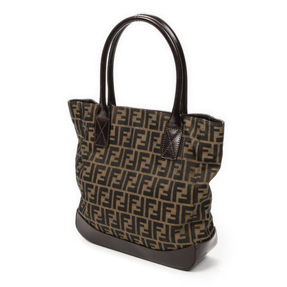 Fendi Radio Pun Tote Brown Zucca Canvas — view 2
