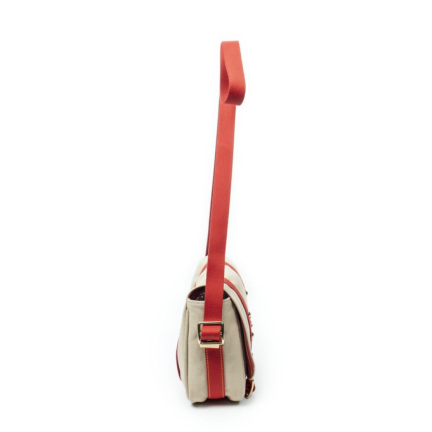 Louis Vuitton Antigua Besace Beige Red Woven Canvas Messenger Bag — view 4