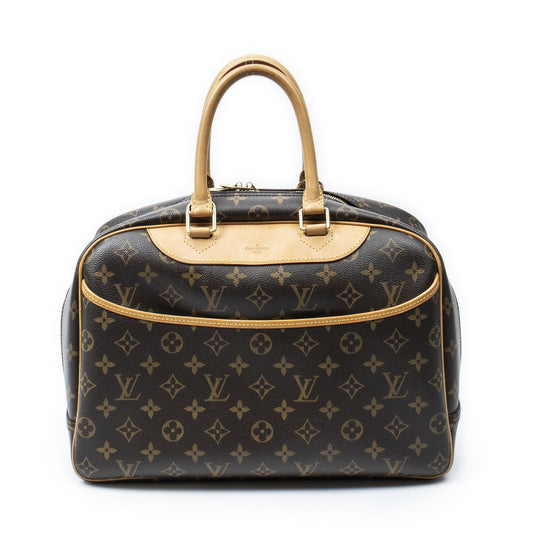 Louis Vuitton Deauville Brown Monogram Canvas Handbag