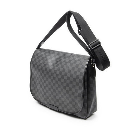 Louis Vuitton Daniel Black Gray Damier Graphite Messenger Bag — view 2