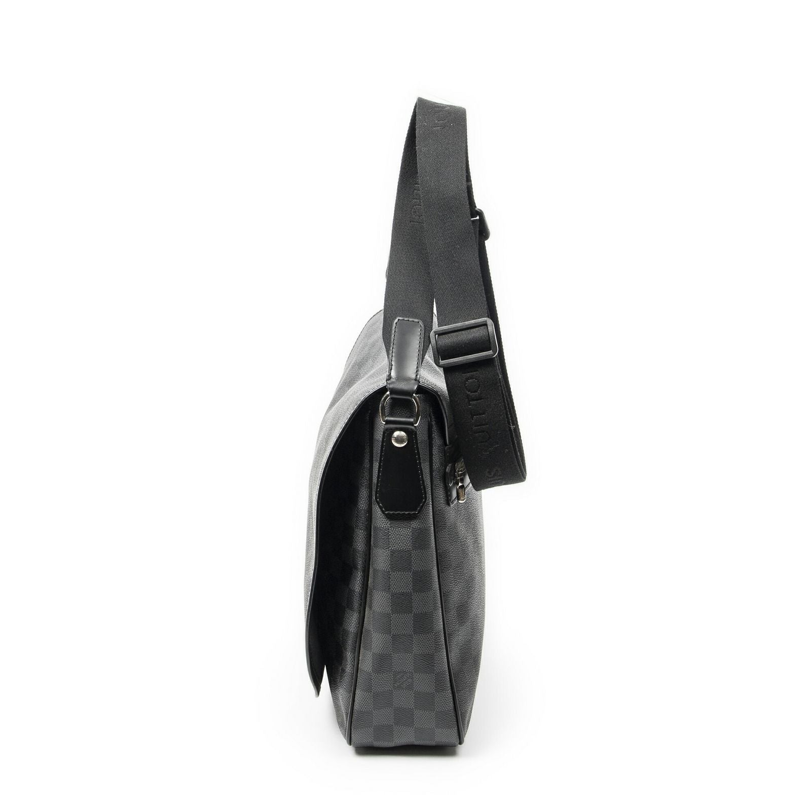 Louis Vuitton Daniel Black Gray Damier Graphite Messenger Bag — view 3