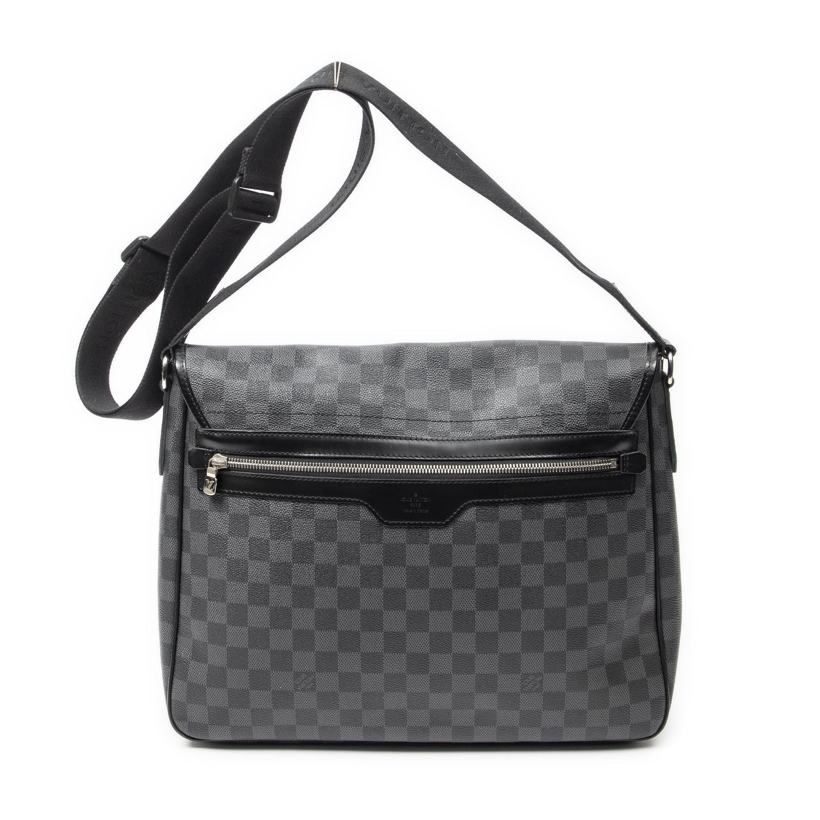 Louis Vuitton Daniel Black Gray Damier Graphite Messenger Bag — view 5