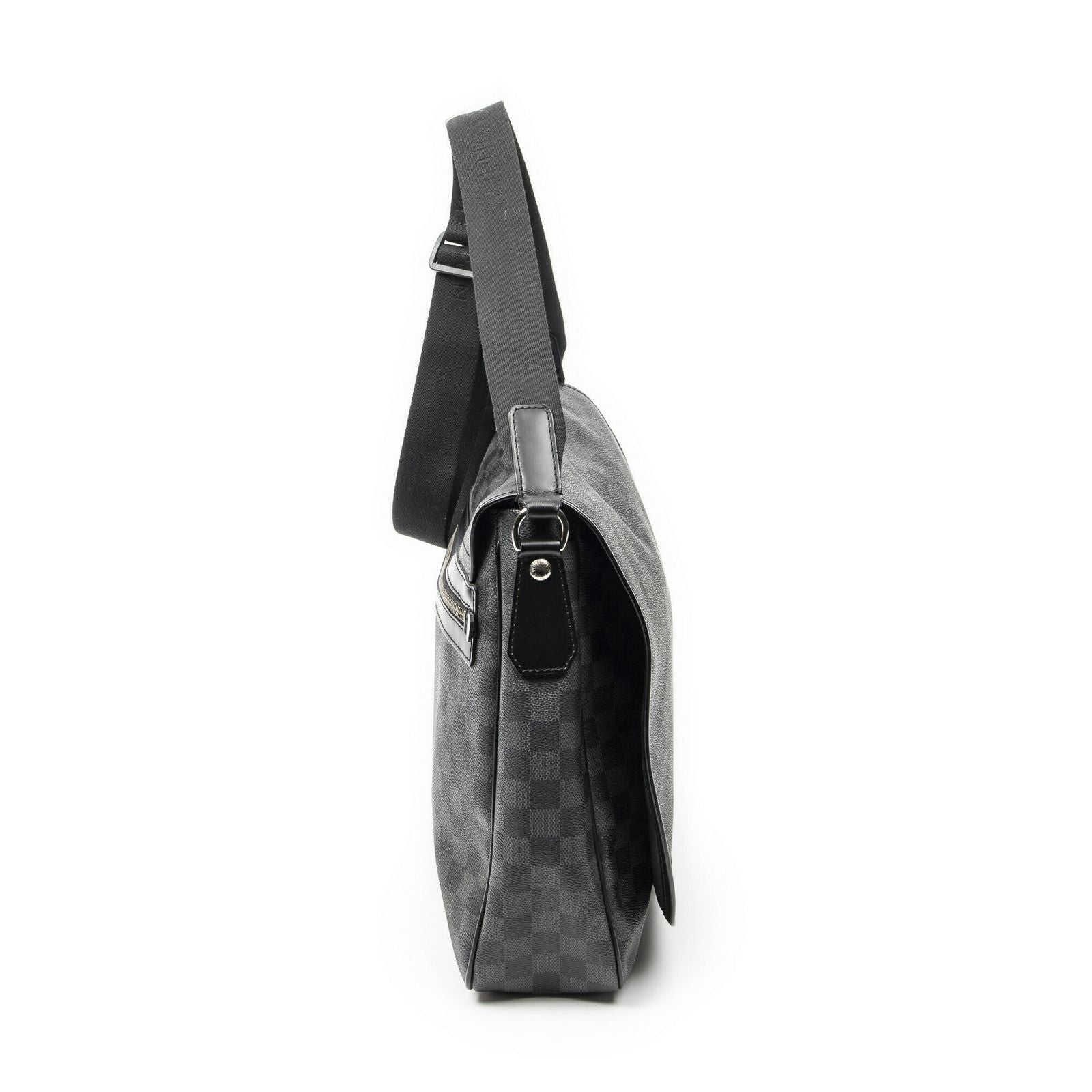 Louis Vuitton Daniel Black Gray Damier Graphite Messenger Bag — view 4