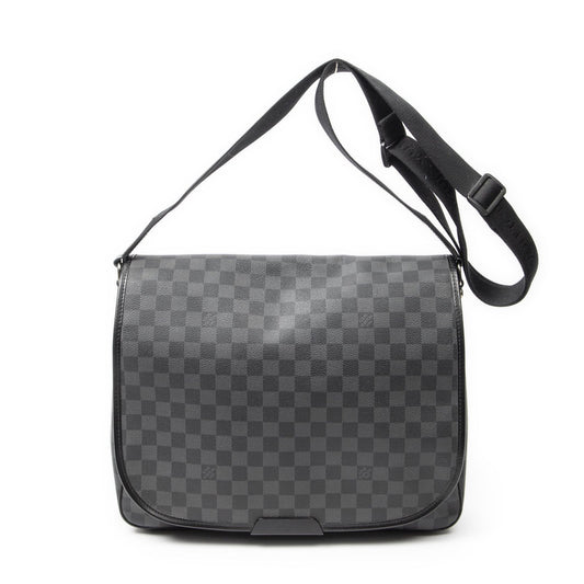 Louis Vuitton Daniel Black Gray Damier Graphite Messenger Bag