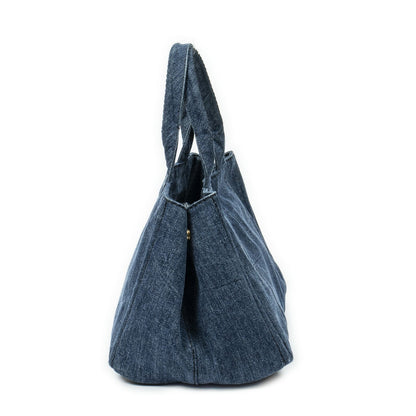 Prada Canapa Tote Blue Denim Canvas — view 3