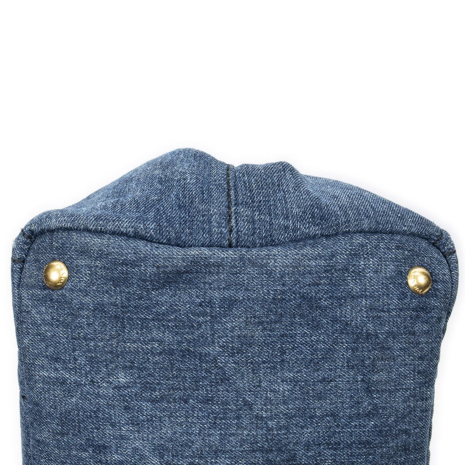 Prada Canapa Tote Blue Denim Canvas — view 7