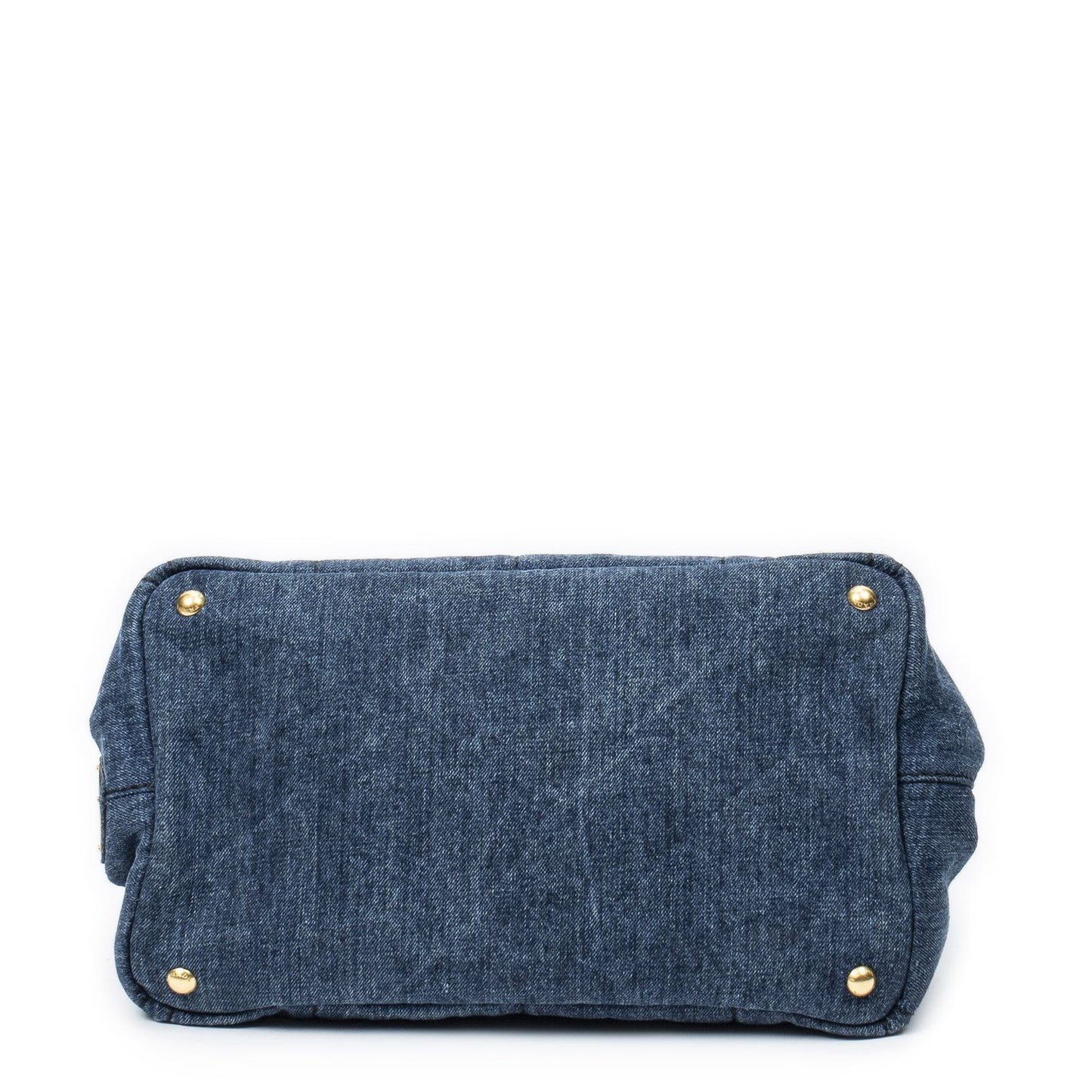Prada Canapa Tote Blue Denim Canvas — view 6