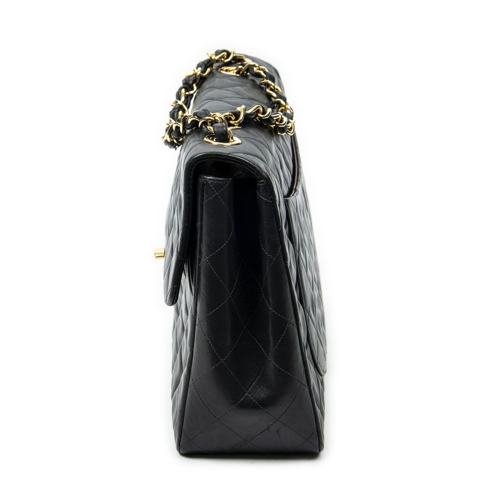 Chanel Maxi Jumbo XL Flap Black Quilted Lambskin Leather — view 3
