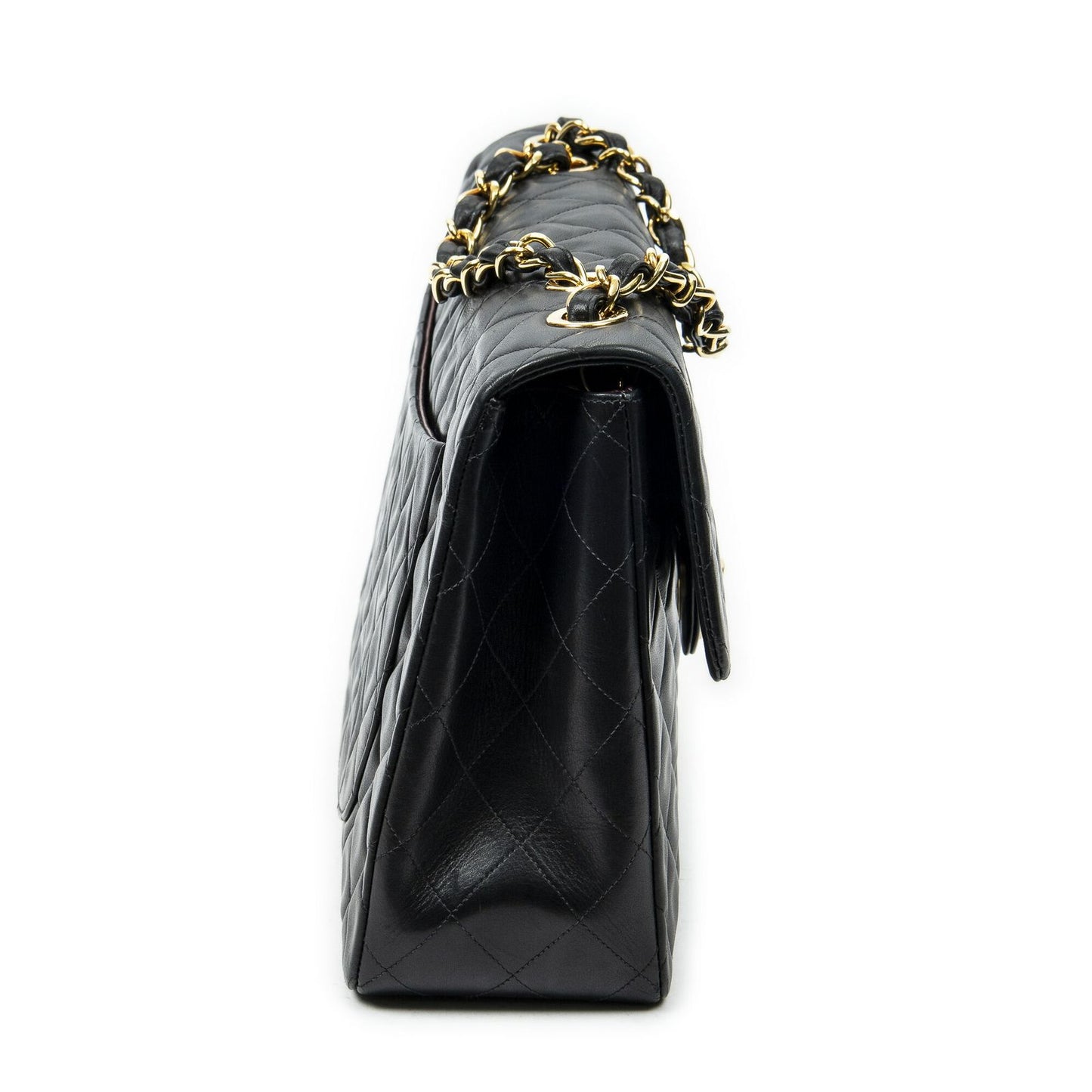 Chanel Maxi Jumbo XL Flap Black Quilted Lambskin Leather — view 4