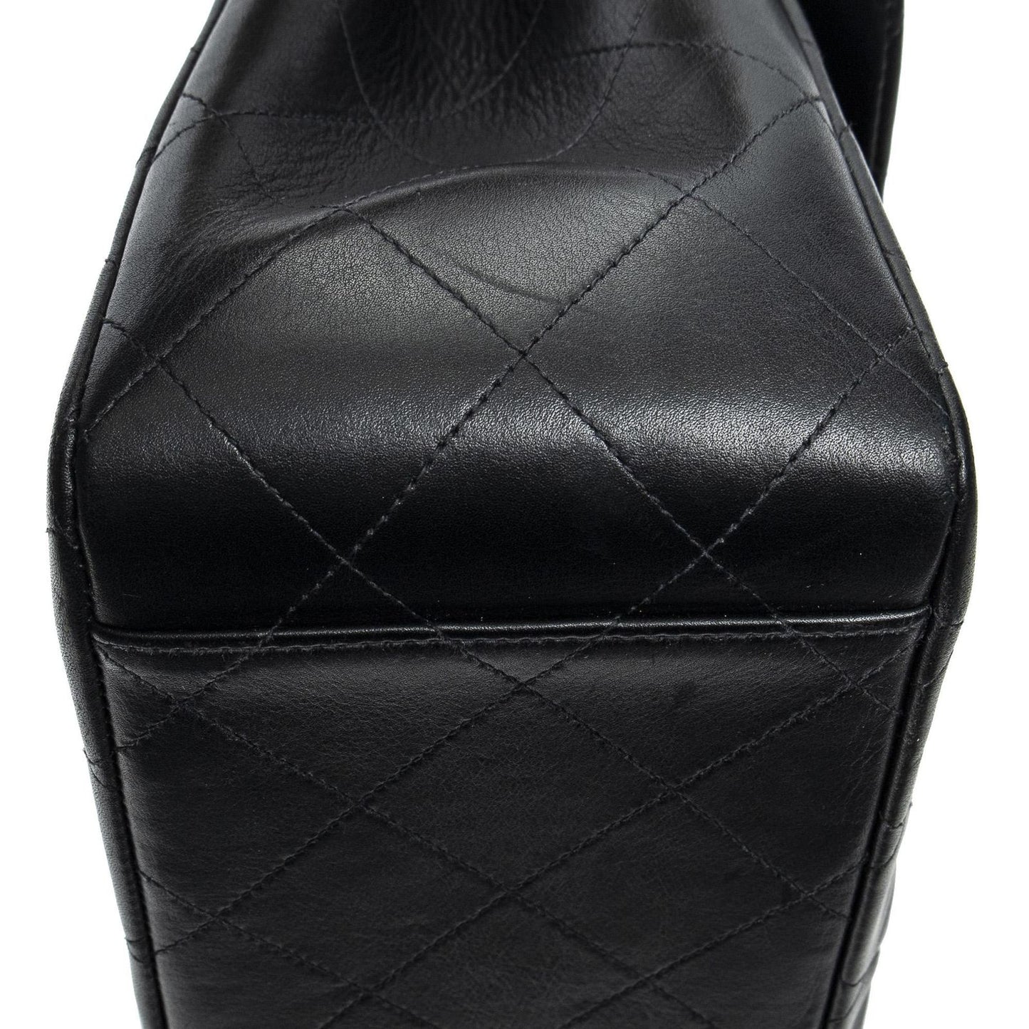Chanel Maxi Jumbo XL Flap Black Quilted Lambskin Leather — view 7