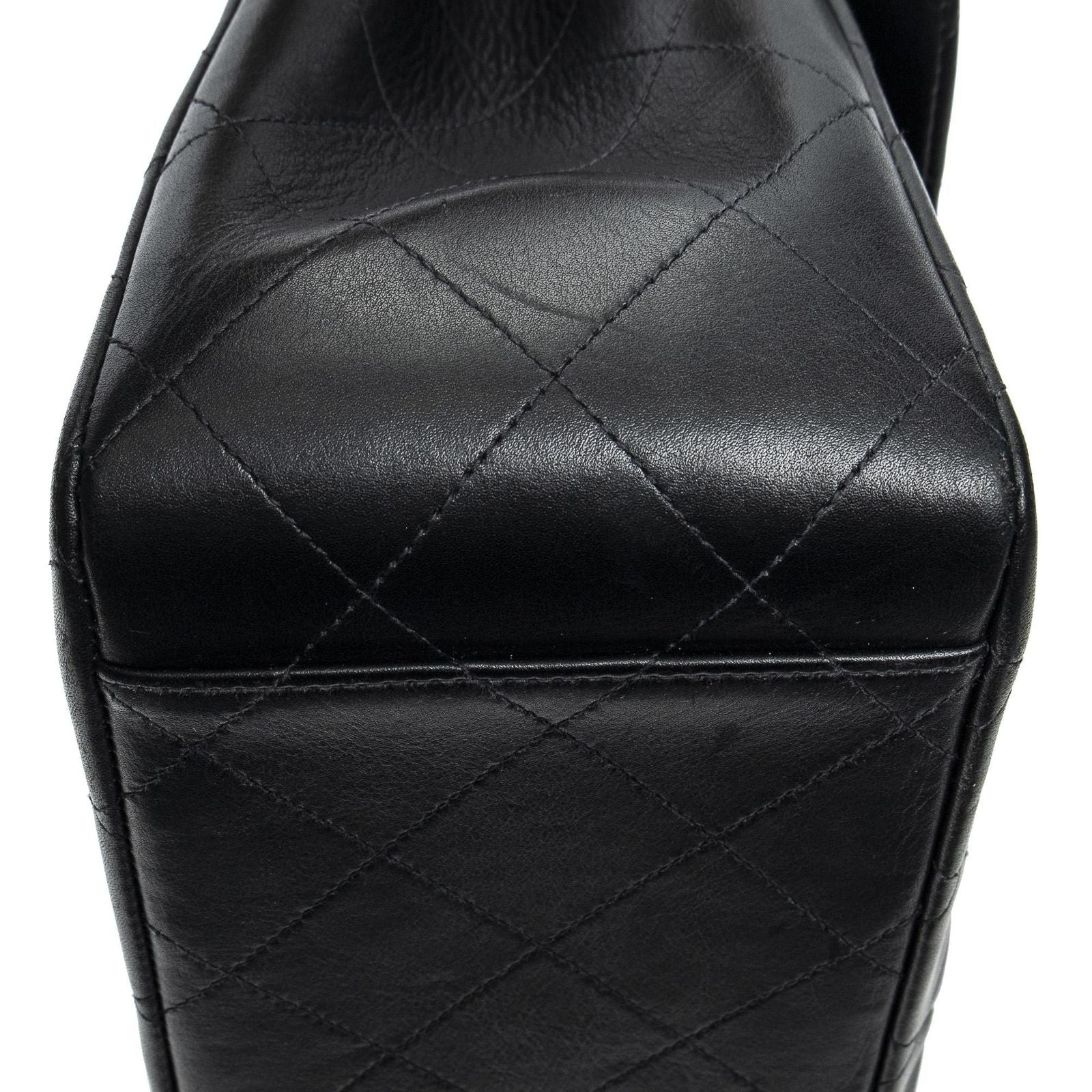 Chanel Maxi Jumbo XL Flap Black Quilted Lambskin Leather — view 7