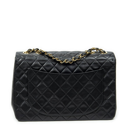 Chanel Maxi Jumbo XL Flap Black Quilted Lambskin Leather — view 5