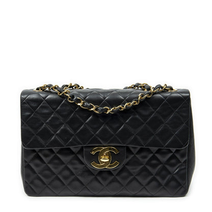 Chanel Maxi Jumbo XL Flap Black Quilted Lambskin Leather