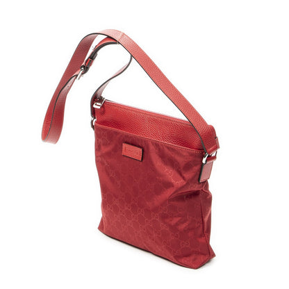 Gucci Square Zip Crossbody Red GG Nylon Canvas — view 2