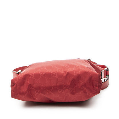 Gucci Square Zip Crossbody Red GG Nylon Canvas — view 6