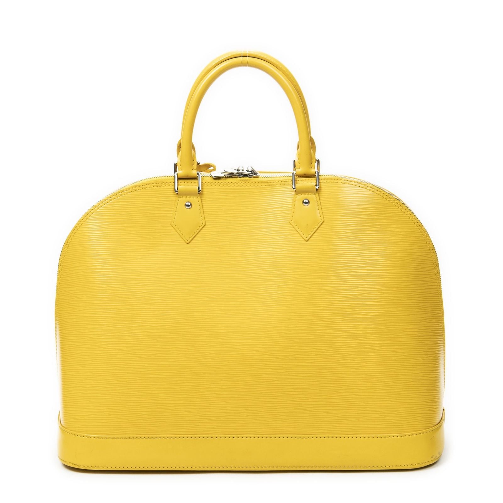 Louis Vuitton Alma Yellow Epi Handbag — view 5