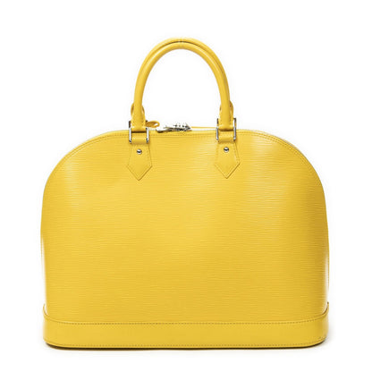 Louis Vuitton Alma Yellow Epi Handbag — view 5
